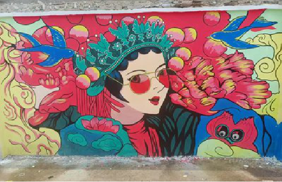 合川墙体彩绘-网红墙