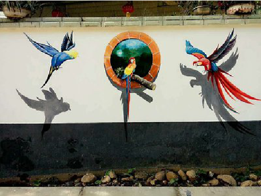 合川视觉错位-3D墙绘设计