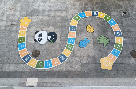 合川地面游戏彩绘