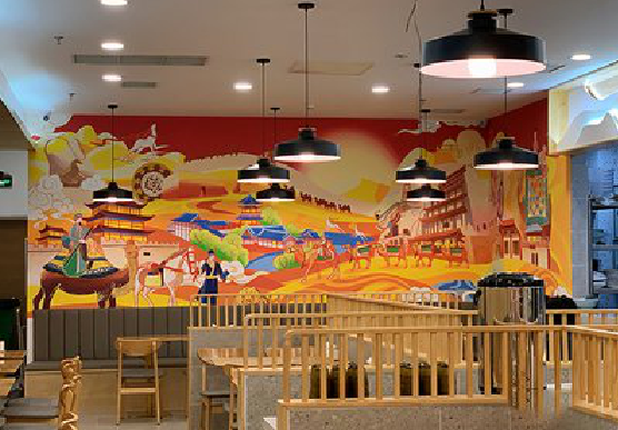 合川商业空间彩绘介绍。