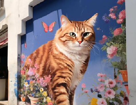 合川自己绘制有个性的手绘墙